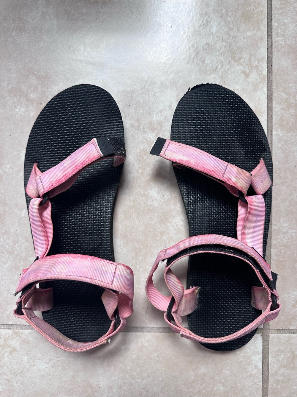 Teva Original Universal Sport Sandals Pink Black Size 10 Women’s Hiking Outdoor